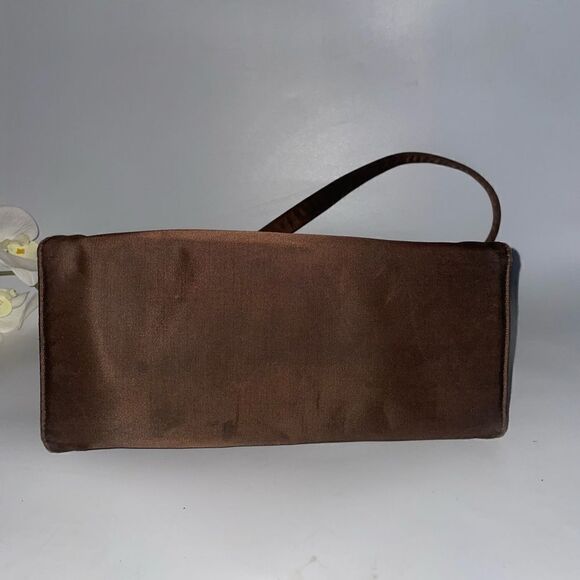 Kate Spade Brown Satiny Shoulder Bag Brown - Picture 7 of 12